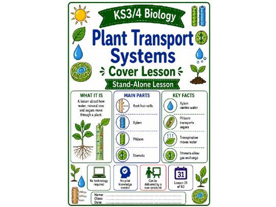 Plant transport systems cover lesson (L31)