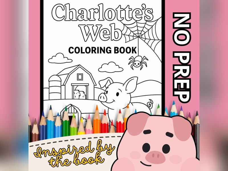 Charlotte's Web Colouring Book - Novel Study