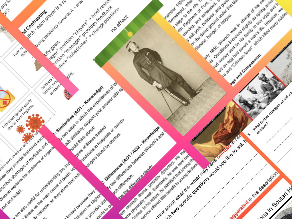 KS3/GCSE Medicine Through Time The Crimean War - Medical Conditions Evidence Analysis Bundle