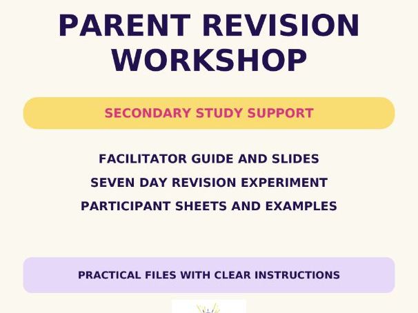 Parent Revision Workshop Slides and Action Sheets
