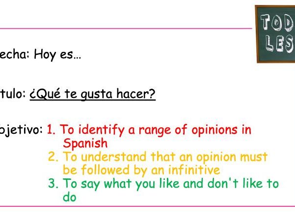 KS3 Spanish Free Time L3 ¿Qué te gusta hacer? (PPT+SB)