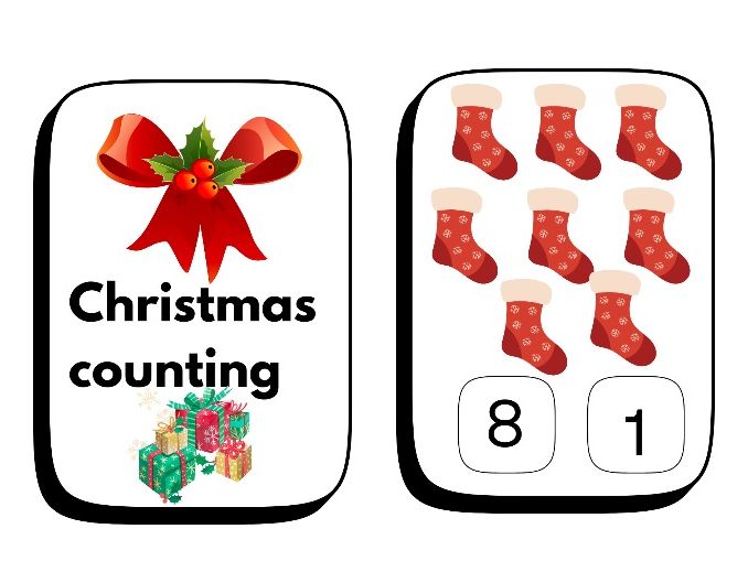 Christmas counting -peg the number