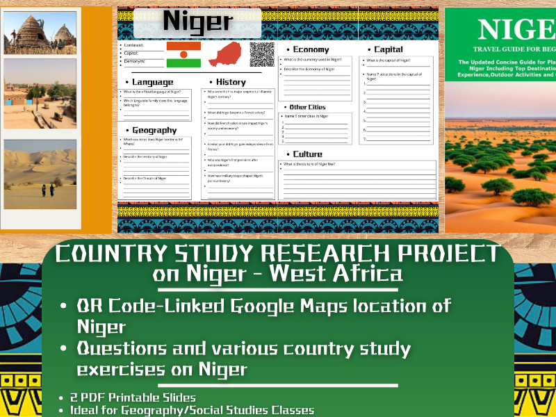 Country Study Research Project - Niger - Social Studies Report - West Africa
