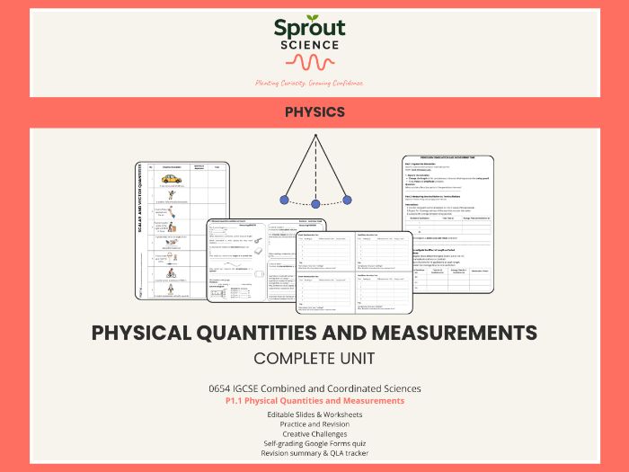 Physical Quantities & Measurements| Complete Lesson Pack