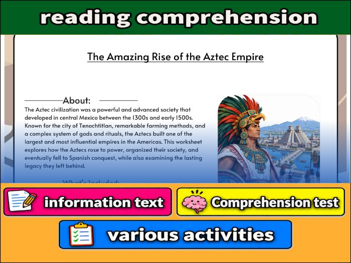 The Amazing Rise of the Aztec Empire & Comprehension Test