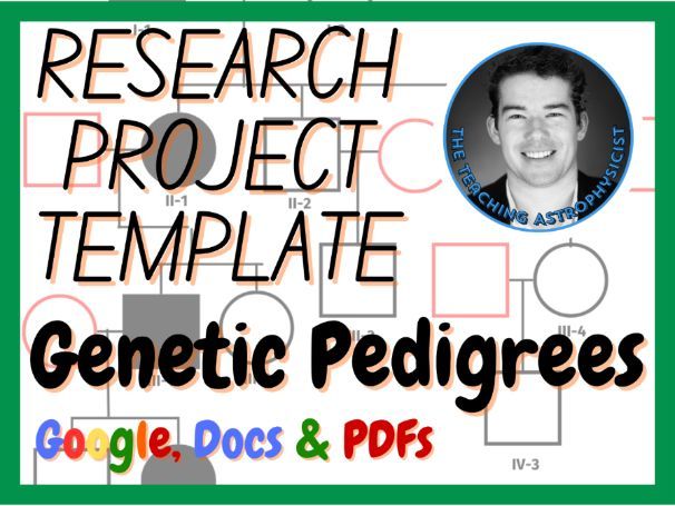 Genetic Pedigrees | Biology Research Project Template | Digital + Print