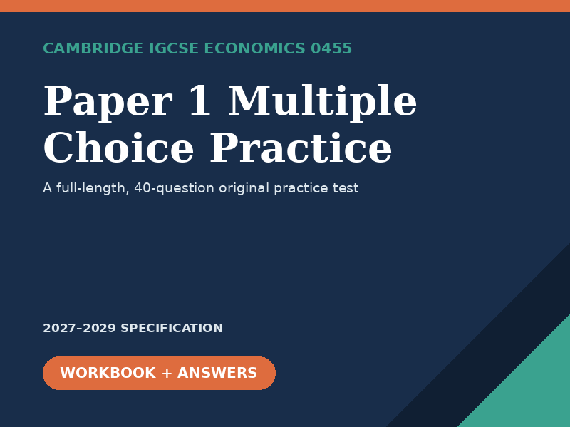 NEW 2027 Cambridge IGCSE Economics 0455 Paper 1 Practice Test | 40 MCQs + Answers