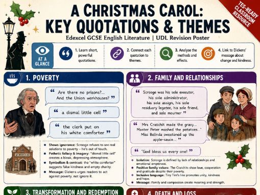 A Christmas Carol AQA GCSE | Character Quotations, Methods & Techniques Revision Guide