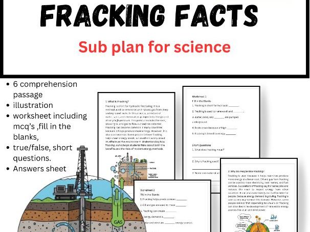 Fracking: Facts and Fears – Reading Comprehension Sub Plan (Grades 6–9)