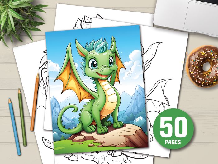 Dreaming Dragons : Story & Coloring Pack