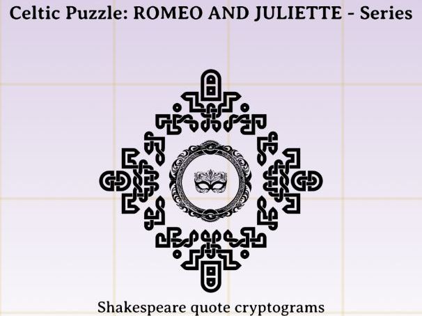 ROMEO AND JULIETTE SERIES - Shakespeare quote cryptograms