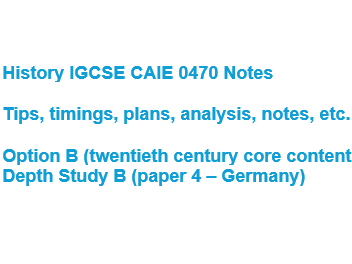 History CAIE IGCSE 0470 Notes Complete