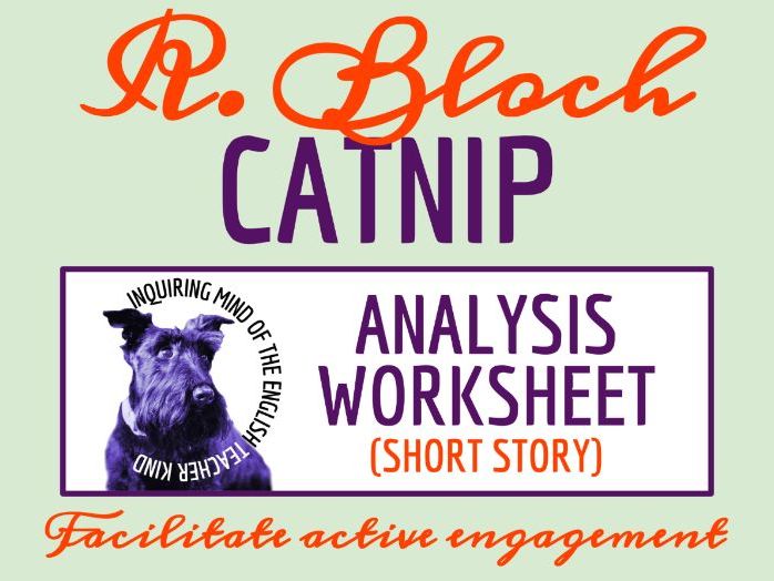 "Catnip" by Robert Bloch Close Reading Analysis Worksheet | Weird, Witchy Fantasy Tales