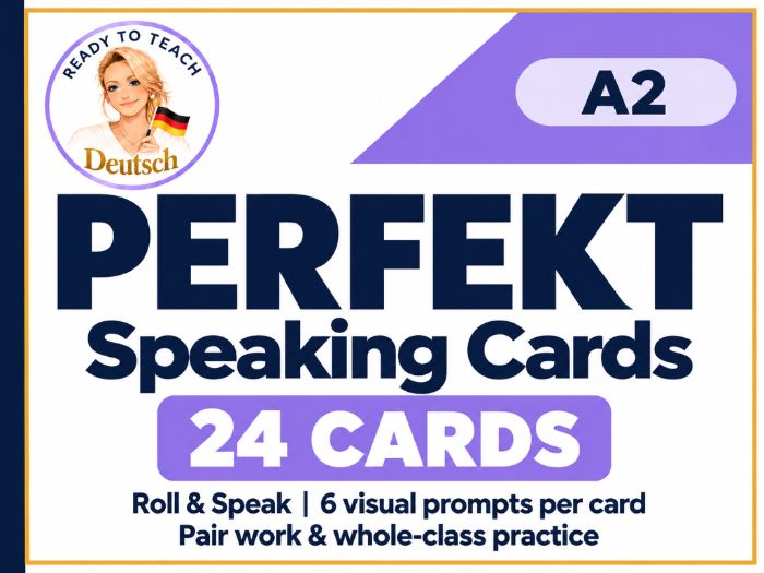 German Perfect Tense (Perfekt) Speaking Cards