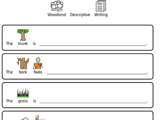 Woodland Descriptive Writing Task EYFS/Year 1