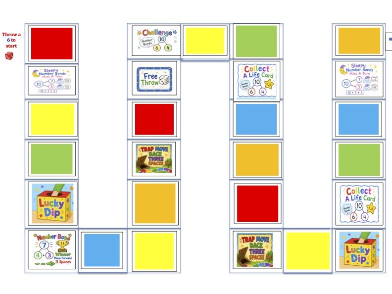 Numeracy - Number Bonds Board Game