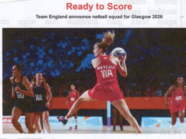 England's Netball Squad of 12 at the Commonwealth Games 2026