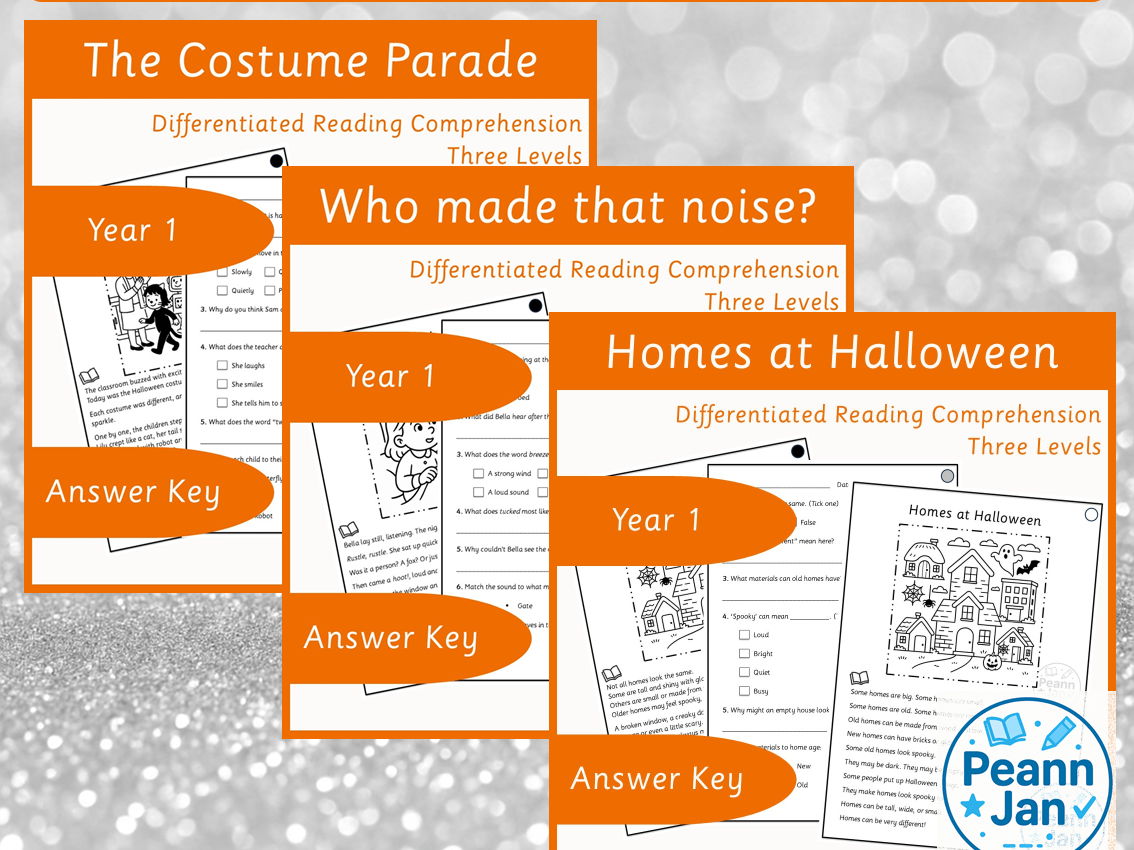 Year 1 Reading Comprehension - Halloween Bundle