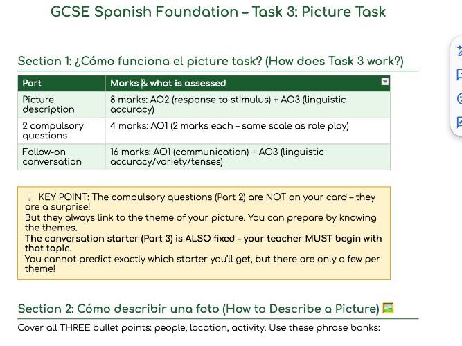 New Pearson Edexcel - Spanish Speaking Preparation F/H bundle