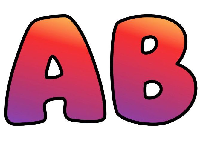 Pink Orange Gradient Lettering Set | Classroom Display | Upper & Lowercase, 0-9 and Signs