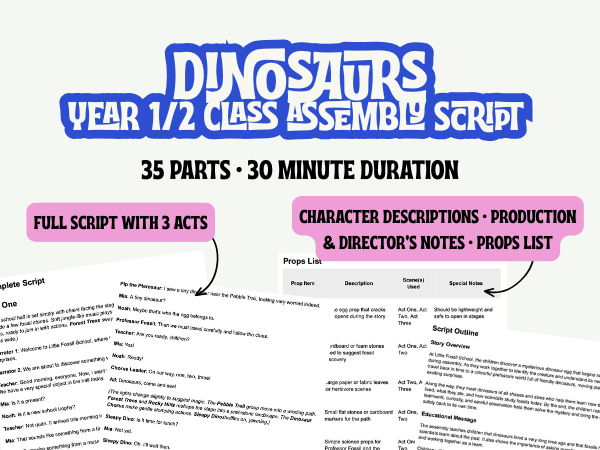 KS1 Dinosaurs Assembly Script