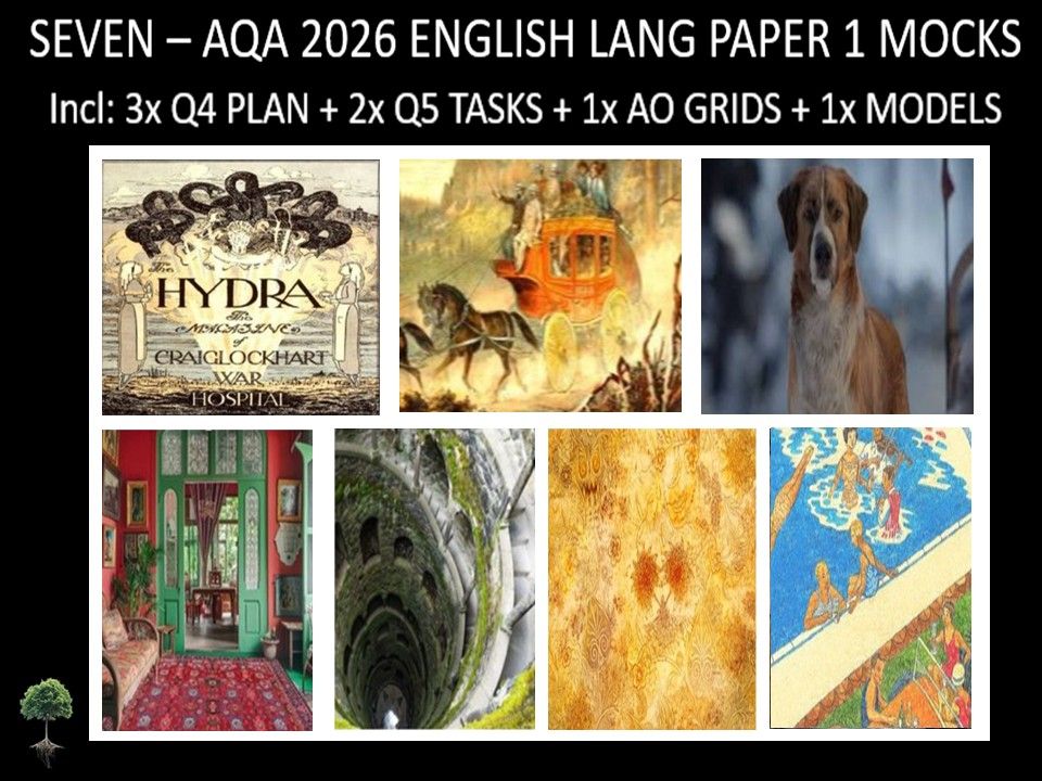 SEVEN - AQA PAPER 1 | 2026 FULL MOCKS | Q5 TASKS | Q4 PLAN | AO GRIDS | MODELS