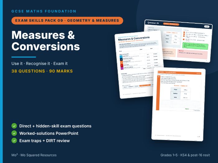 Exam Skills Pack 09: Measures & Conversions – GCSE Maths Foundation