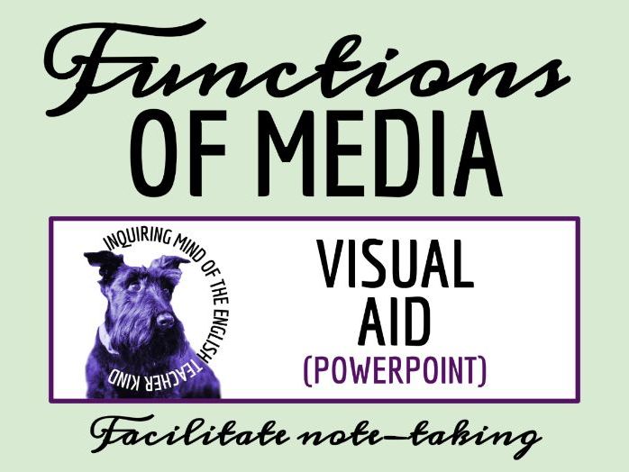 Media Functions PowerPoint for High School (Introduction to Journalism)