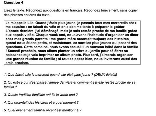 Cambridge IGCSE French Exam preparation pack - La famille et les amis