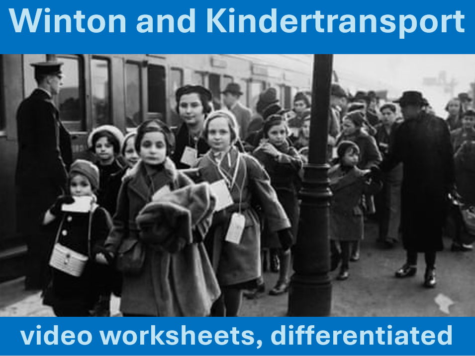 Winton and the Kindertransport: video worksheets, differentiated
