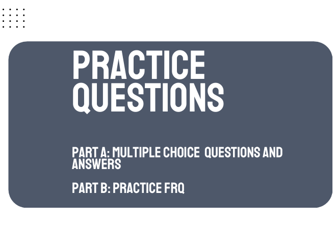 AP Chemistry Unit 1: Practice Multiple Questions & Answers and FRQs - Assessment