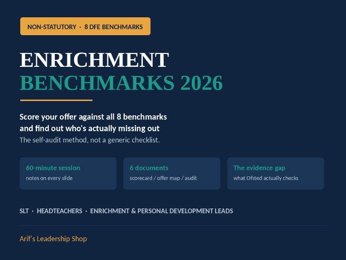 Enrichment Benchmarks 2026: SLT Self-Audit & Offer-Mapping Working Session