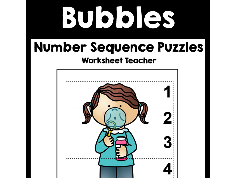Bubbles Number Sequence Preschool Picture Puzzles Teaching Resources