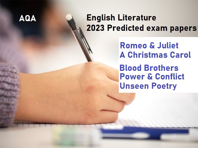 2023 Predicted English Lit exams Romeo & Juliet, A Christmas Carol