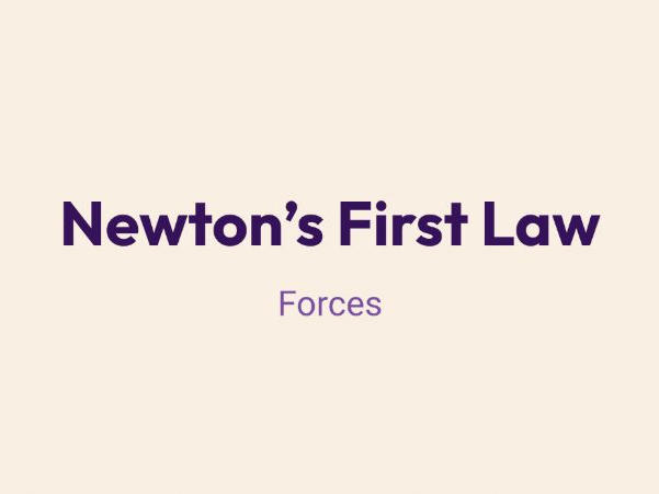 AQA GCSE 6.5.4.2.1 Newton's First Law of Motion