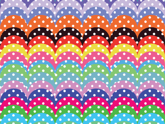 Bulletin Board Polka Dots Theme Scallop Borders