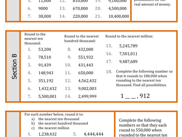 Rounding within ten million