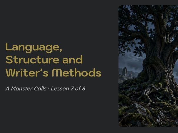 A Monster Calls – Lesson 7 | Language, Structure & Writer's Methods | KS3 English