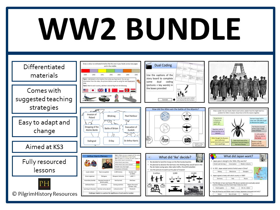 KS3 History: World War 2 Complete Bundle - 23 Fully Resourced Lessons