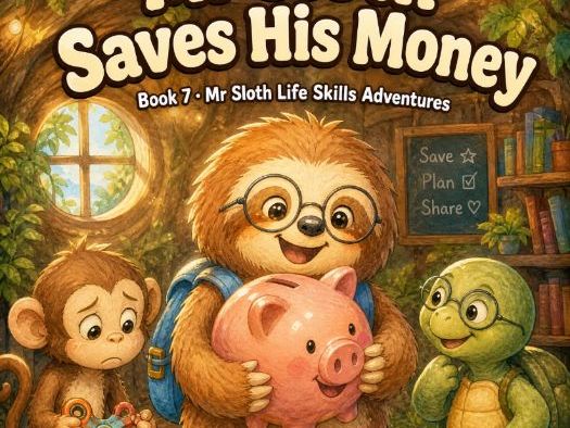 Mr Sloth Life Skills Adventures: Saves His Money | KS1 KS2 Year 1 - Year 3 | PSHE Maths| 5-Lessons