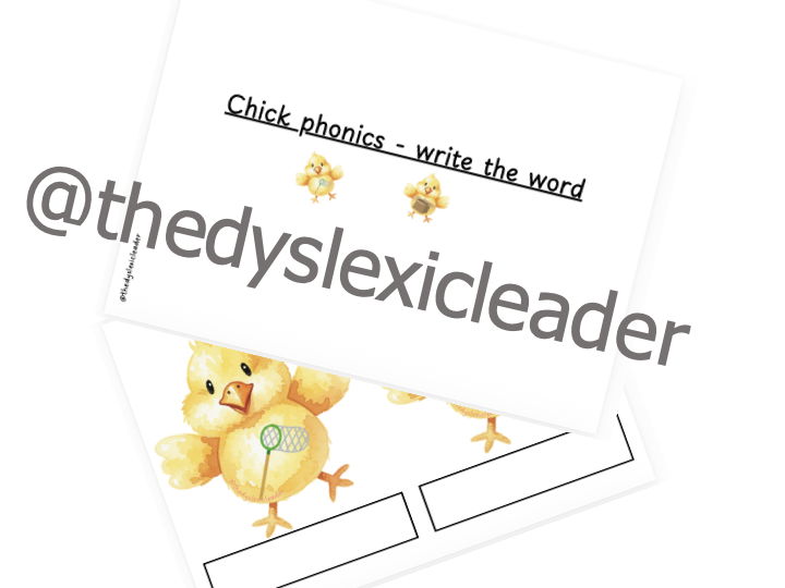 Chicks Write what you can see - 2 to a page