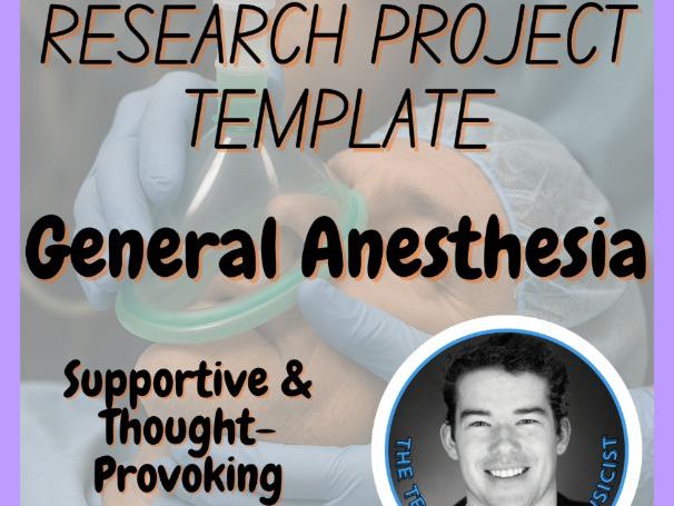 General Anesthesia | Health Medicine Research Project Template | Digital + Print