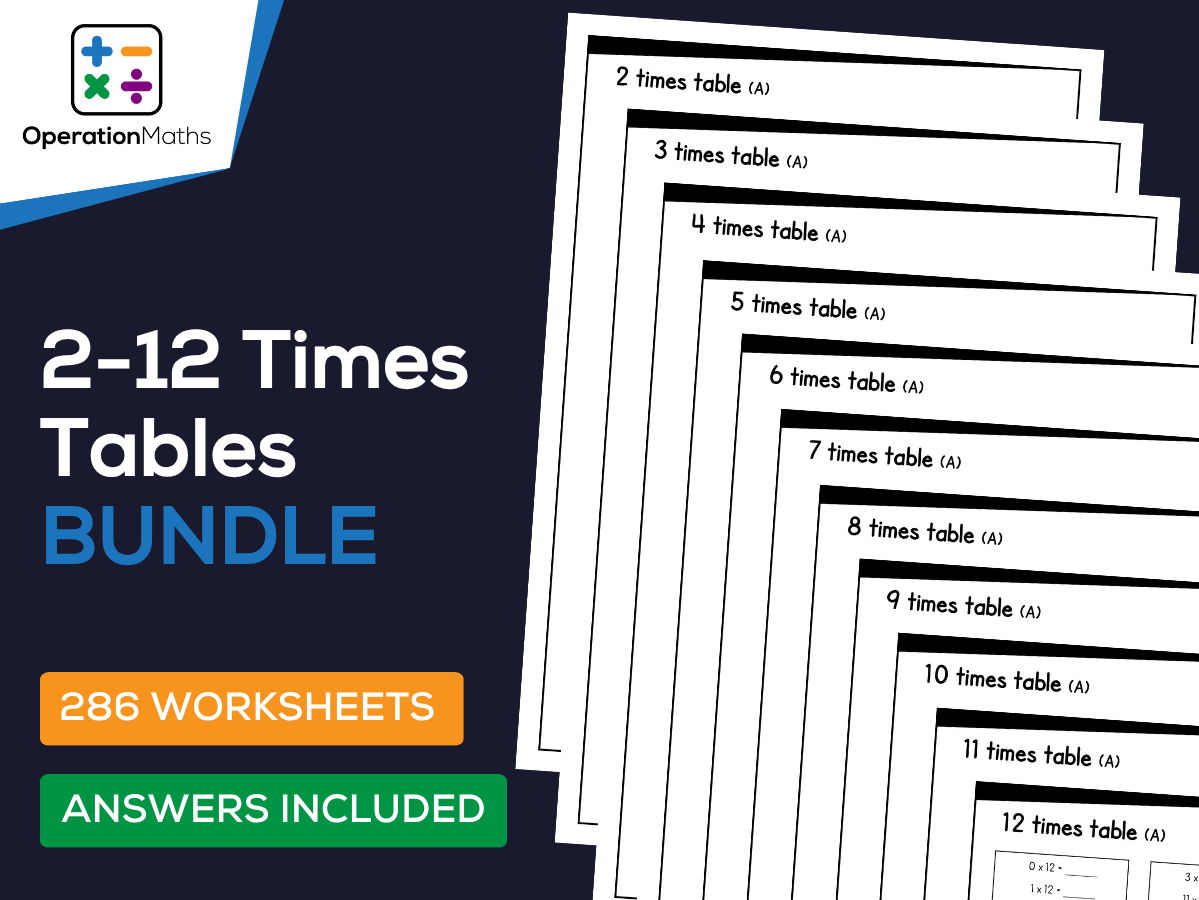 2-12 times tables BUNDLE