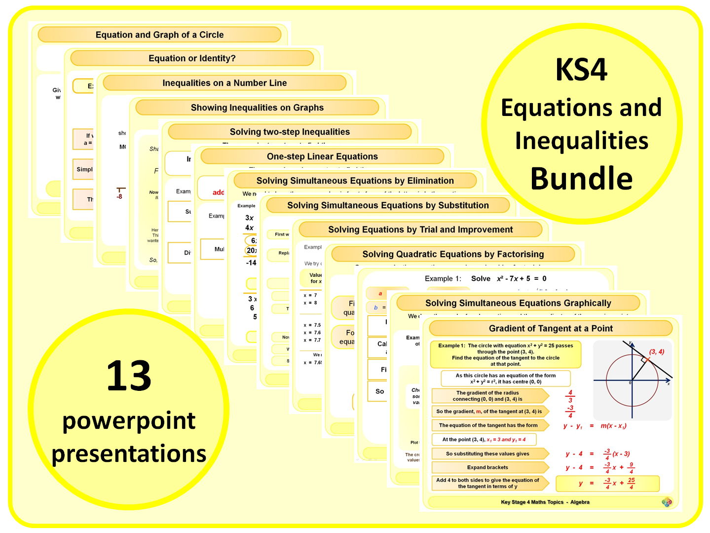 KS4 Equations and Inequalities BUNDLE