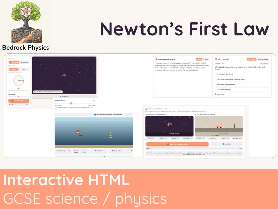 Newton's First Law: interactive html page