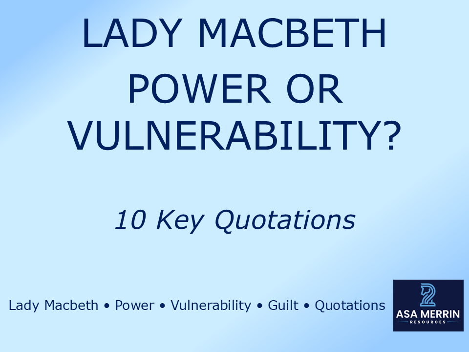 GCSE Macbeth | Lady Macbeth Power & Vulnerability | FREE Worksheet