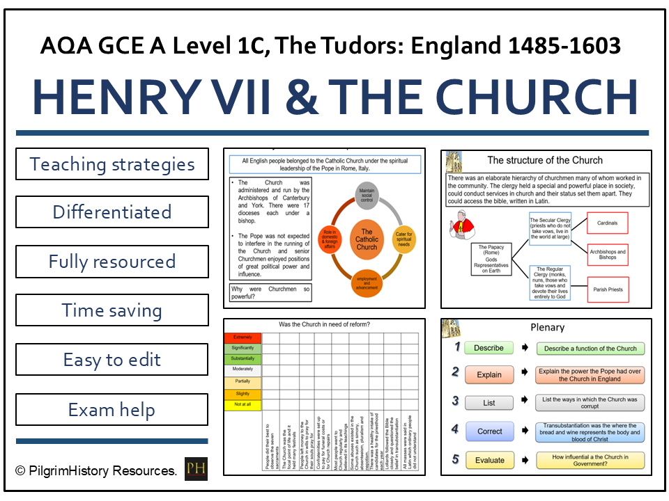 Henry VII Church and Religion: Authority, Influence and Control | AQA A Level History