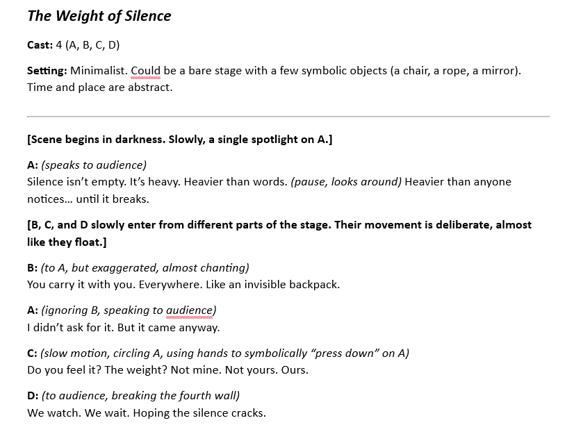 KS4 5 minute Scripts