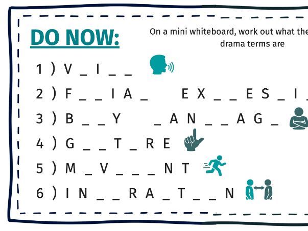 Playing a Character - KS3 Drama Lesson
