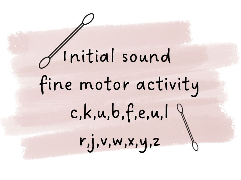 Initial sound fine motor poster c,k,u,b,f,e,u,l r,j,v,w,x,y,z